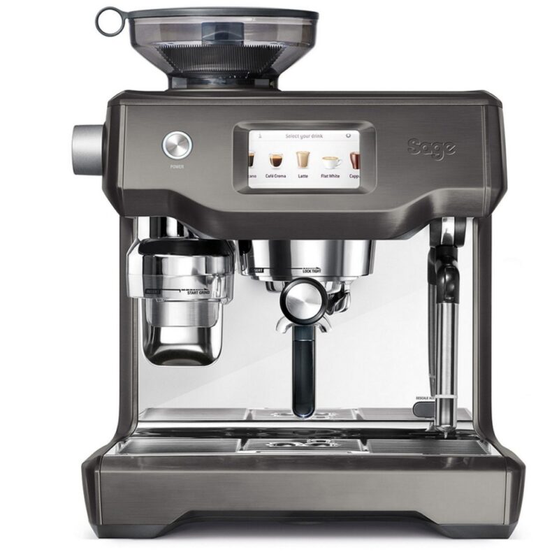 Μηχανή παρασκευής καφέ με ενσωματωμένο μύλο κοπής επαγγελματική γκρι ματ προς καφέ