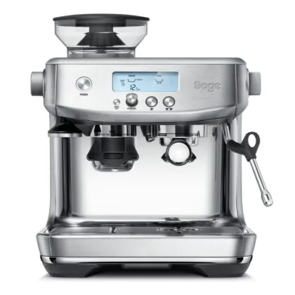 Οικιακή μηχανή καφέ espresso cappuccino με ενσωματωμένο μύλο άλεσης καφέ νίκελ the Barista Pro